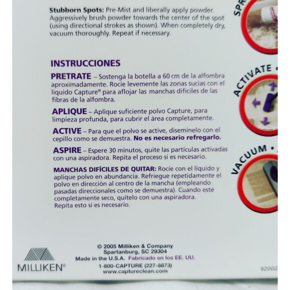 Milliken Premium "Capture" Carpet Cleaning Total Care Kit/ Old Stock- New Box - Picture 9 of 11